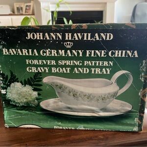 Johann Haviland Gravy Boat and Tray
